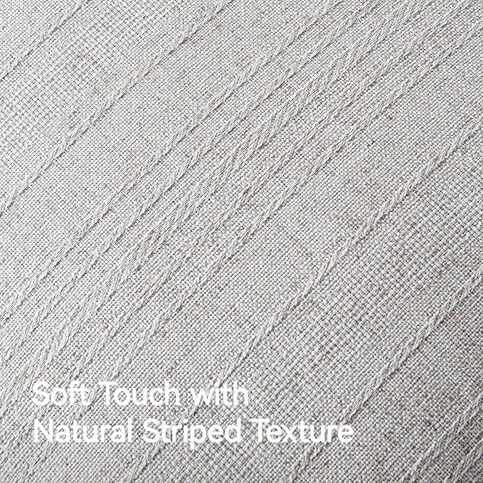 a moment Linen Pillow Covers Set of 2,Boho Farmhouse Throw Pillowcases Neutral Textured Decorative Covers for Couch Sofa, Soft Linen Blend Accent Case Cushion Living Room Home Decor 24"x24"Light Grey